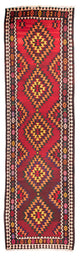 Kilim antiguo Alfombra 124x440cm