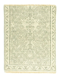 Alfombra de lana - 74 x 60 cm - beige