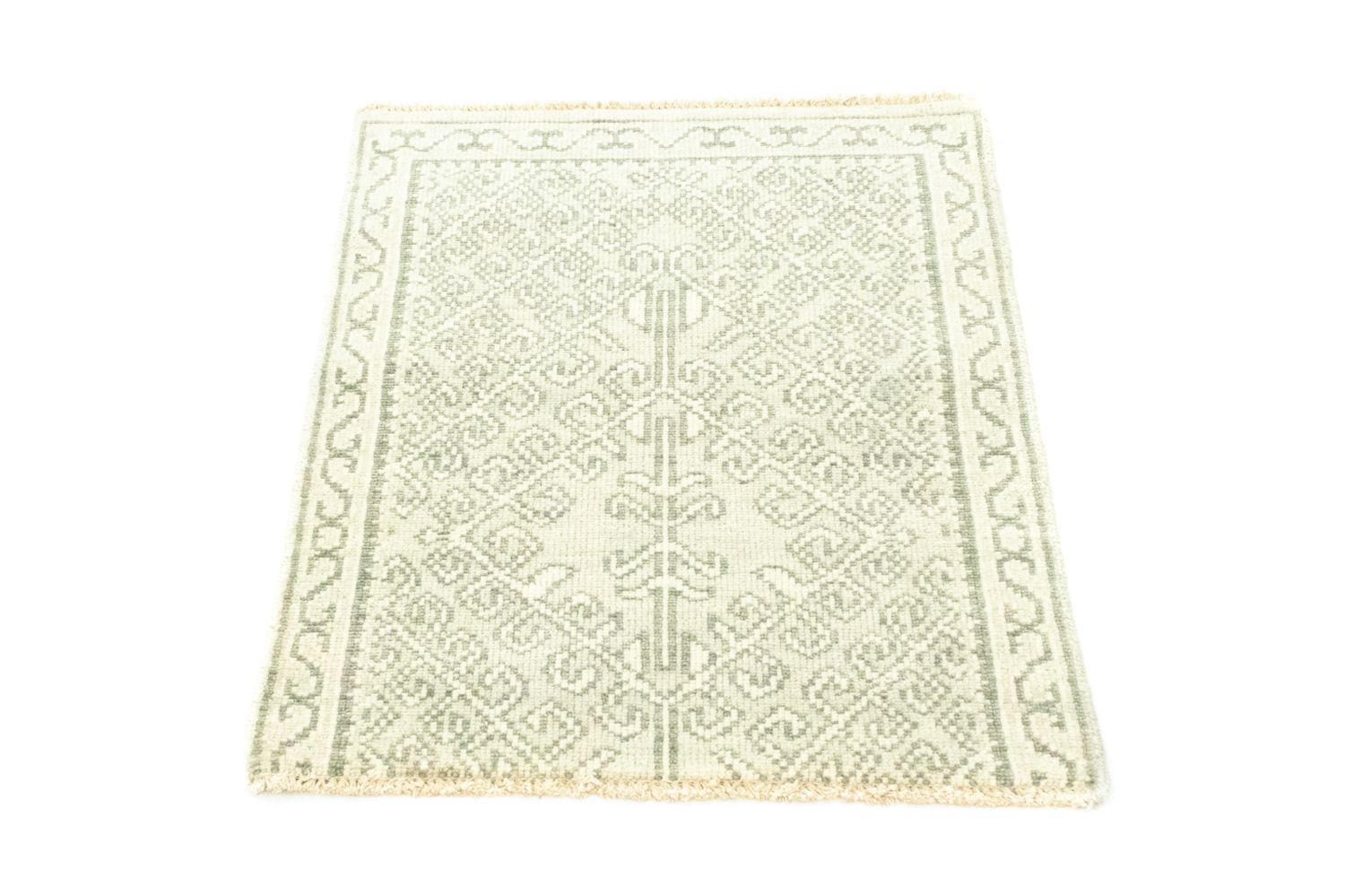 Alfombra de lana - 74 x 60 cm - beige