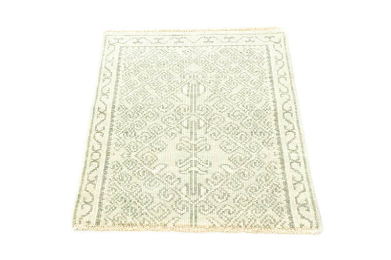 Alfombra de lana - 74 x 60 cm - beige
