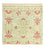 Alfombra de diseño cuadrado  - 63 x 62 cm - beige