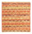 Alfombra de diseño cuadrado  - 59 x 58 cm - naranja