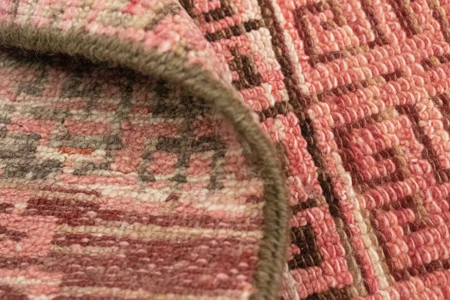 Alfombra de diseño cuadrado  - 66 x 61 cm - rosa