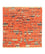 Alfombra de diseño cuadrado  - 62 x 61 cm - naranja