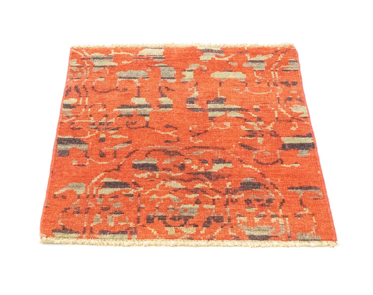 Alfombra de diseño cuadrado  - 62 x 61 cm - naranja