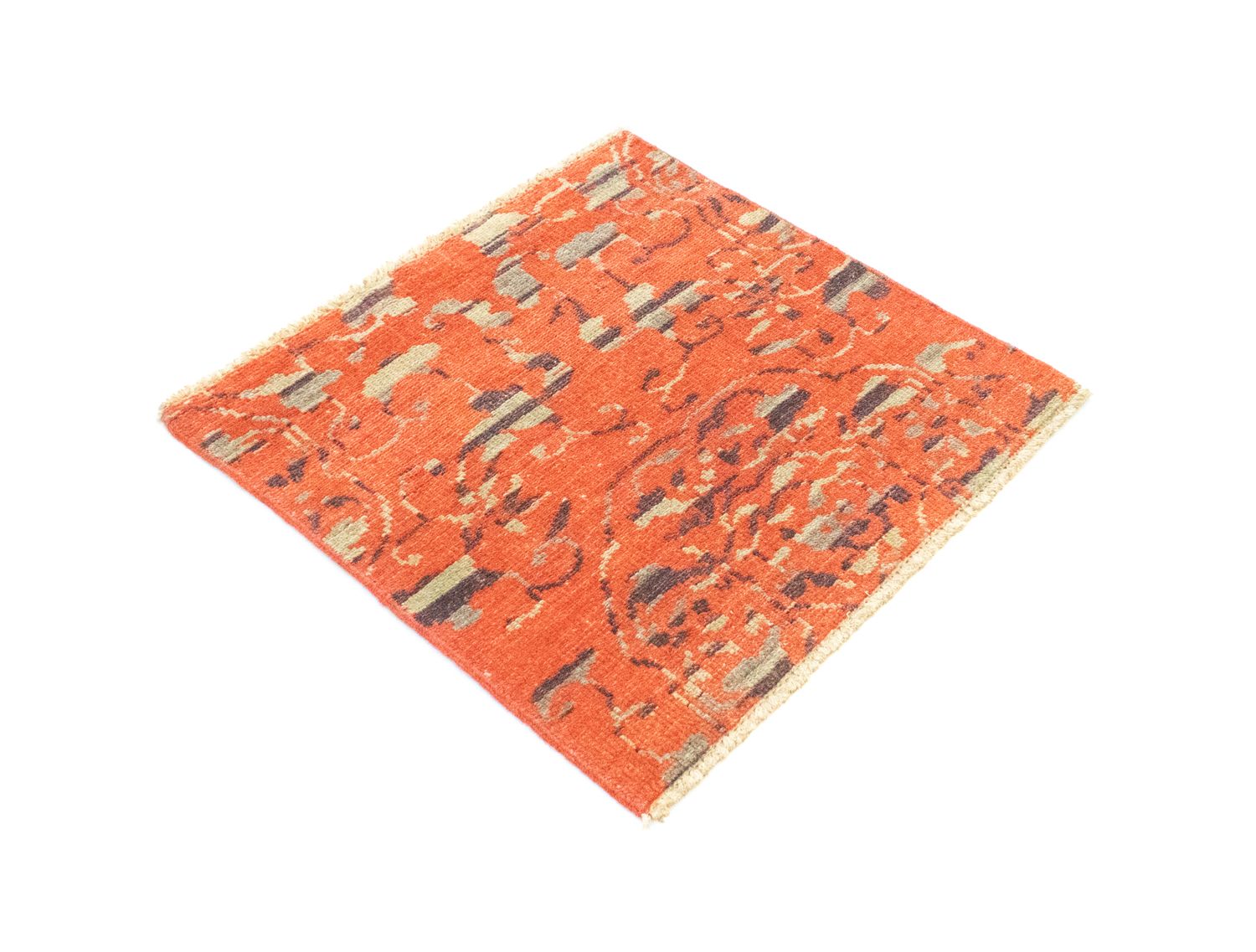 Alfombra de diseño cuadrado  - 62 x 61 cm - naranja