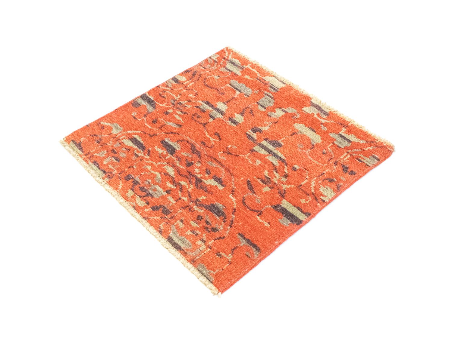 Alfombra de diseño cuadrado  - 62 x 61 cm - naranja