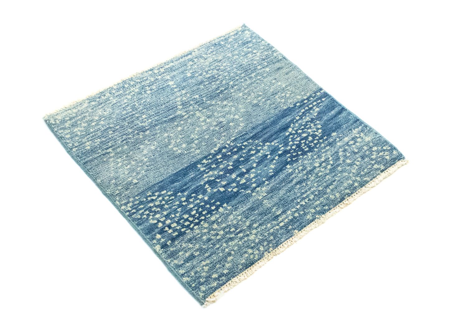 Alfombra de diseño cuadrado  - 62 x 61 cm - azul claro