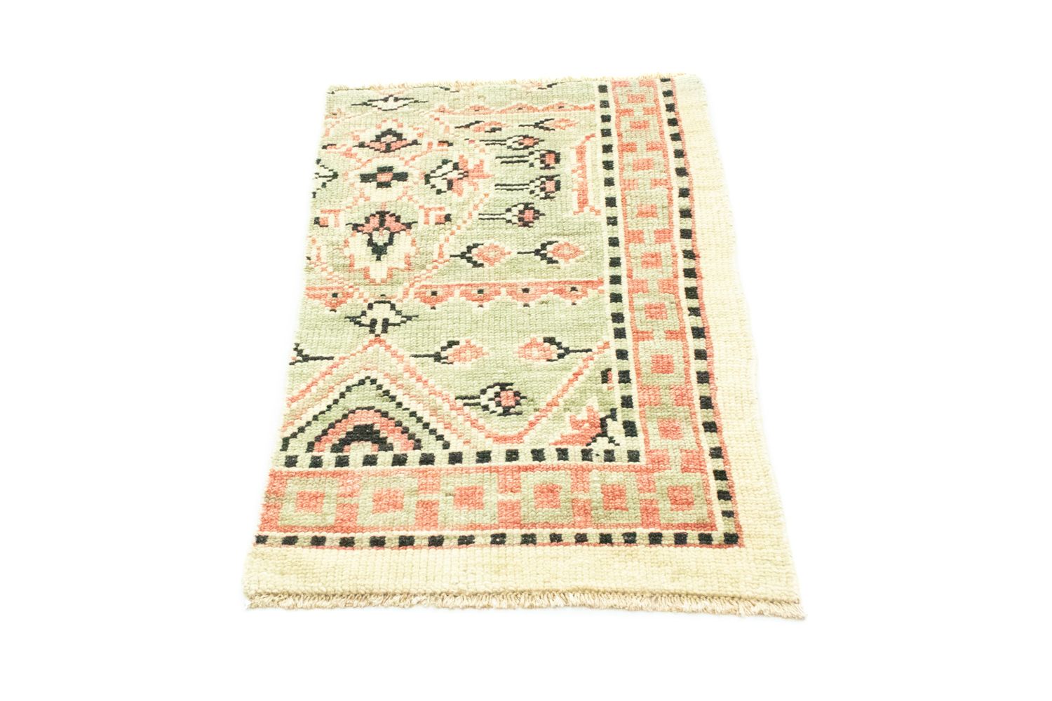 Alfombra de lana - 93 x 59 cm - beige