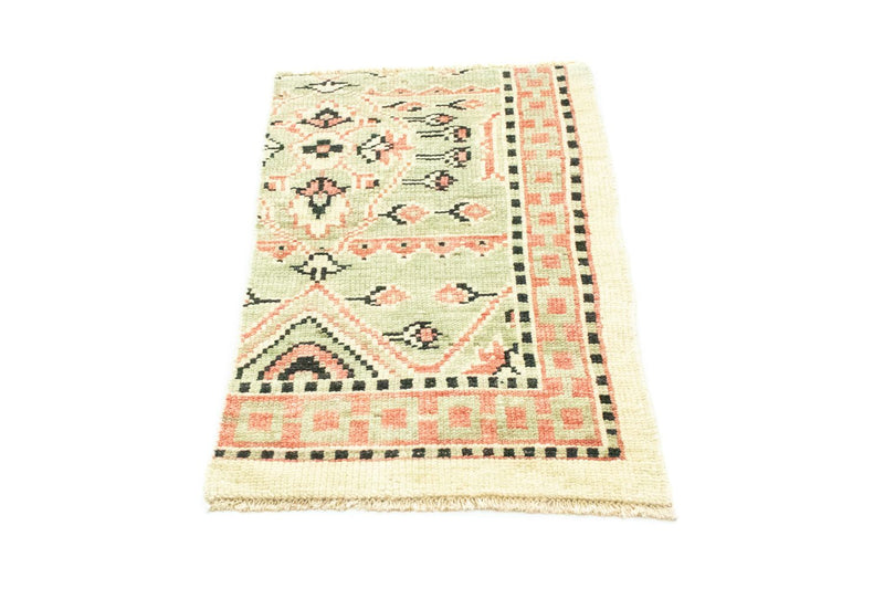 Alfombra de lana - 93 x 59 cm - beige