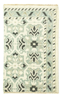 Alfombra de lana - 93 x 60 cm - verde claro