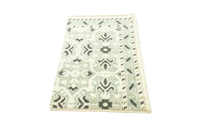 Alfombra de lana - 93 x 60 cm - verde claro