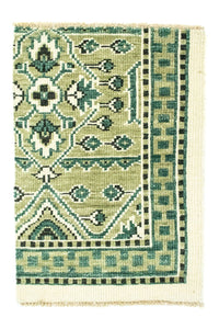 Alfombra de lana - 87 x 64 cm - verde