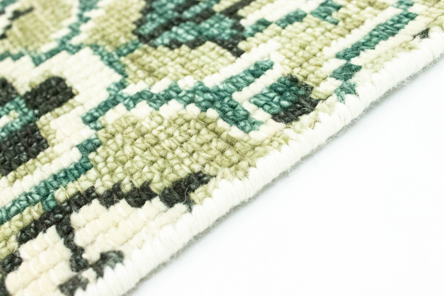 Alfombra de lana - 87 x 64 cm - verde