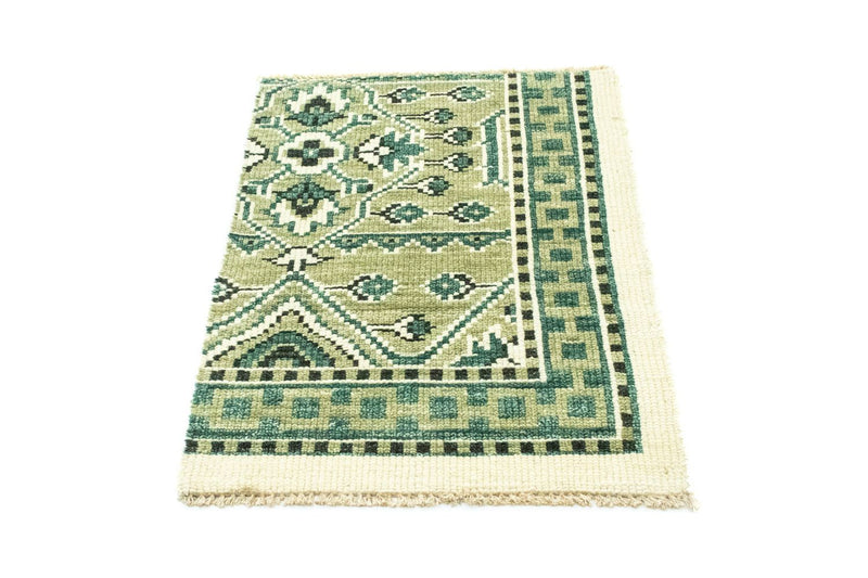 Alfombra de lana - 87 x 64 cm - verde