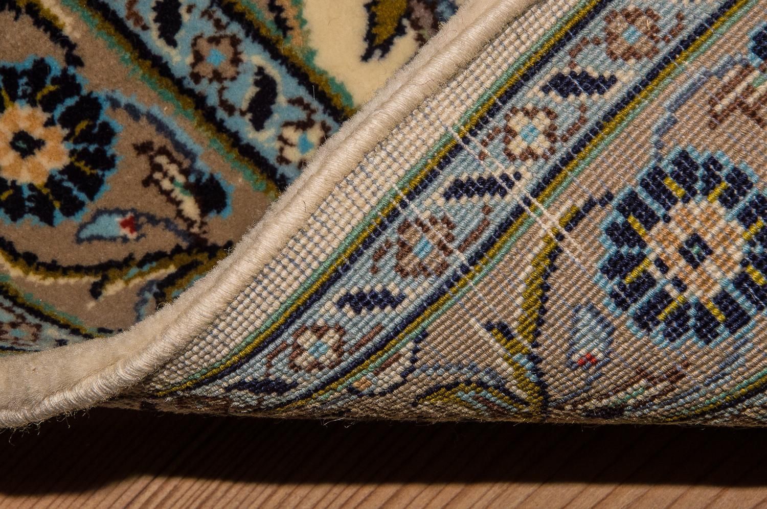 Alfombra persa - Keshan - 125 x 79 cm - beige
