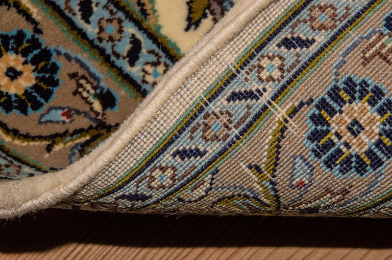 Alfombra persa - Keshan - 125 x 79 cm - beige