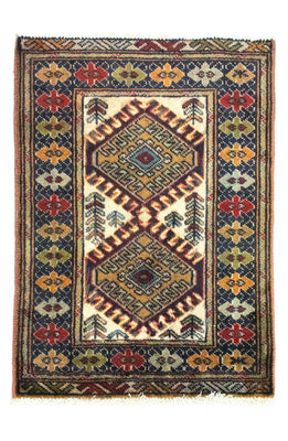 Alfombra Turkaman - 86 x 60 cm - beige