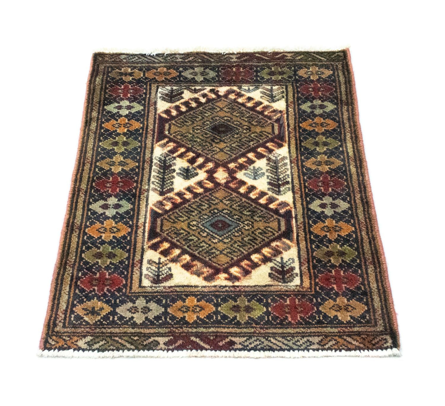 Alfombra Turkaman - 86 x 60 cm - beige