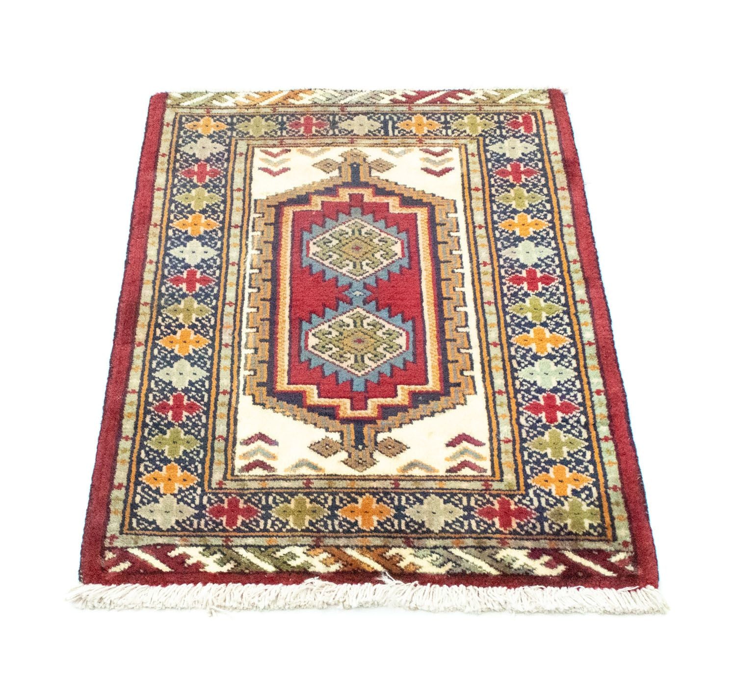 Alfombra Turkaman - 87 x 60 cm - rojo