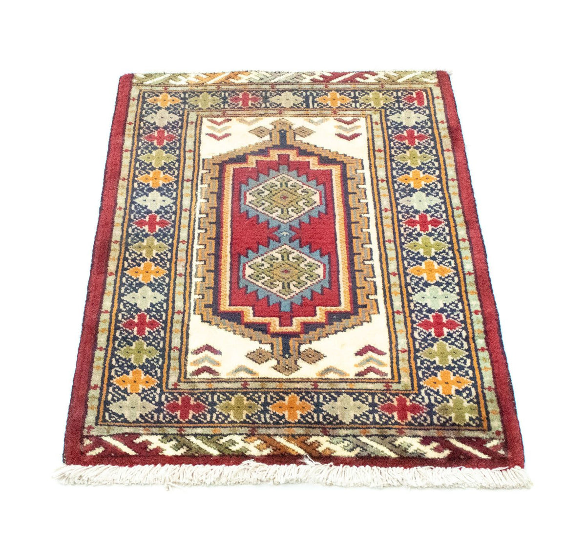 Alfombra Turkaman - 87 x 60 cm - rojo