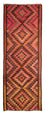 Alfombra de pasillo Alfombra Kelim - Antigua - 380 x 150 cm - multicolor