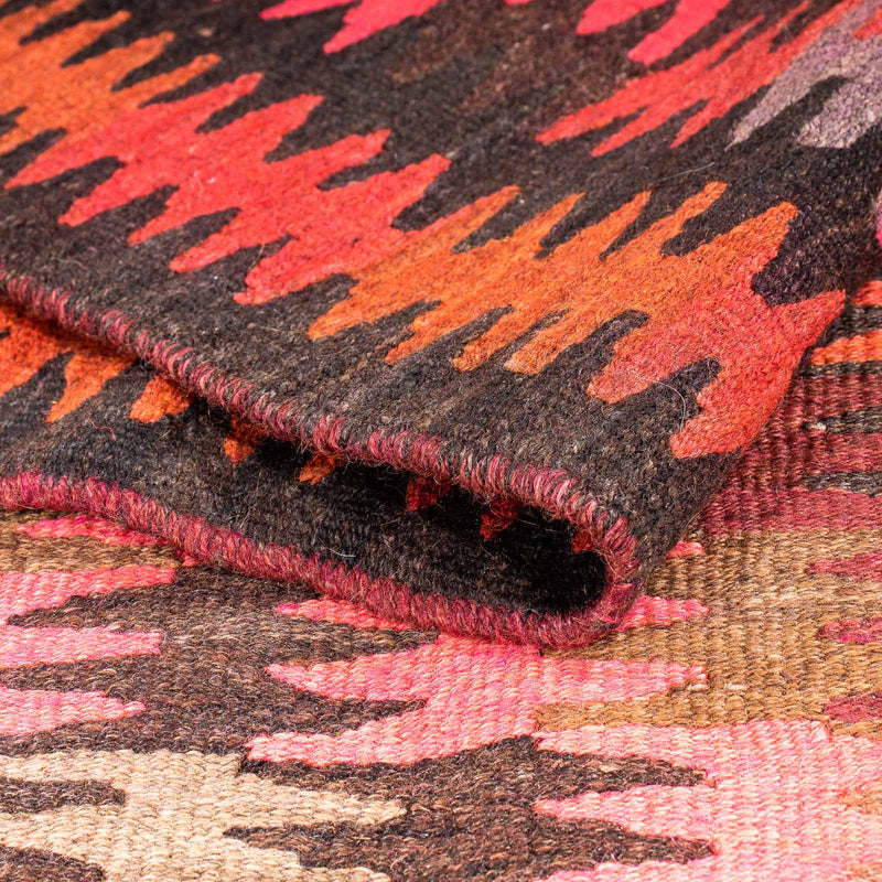 Alfombra de pasillo Alfombra Kelim - Antigua - 380 x 150 cm - multicolor