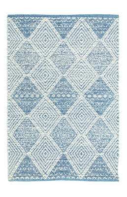Alfombra Kelim - Tendencia - 92 x 62 cm - azul claro
