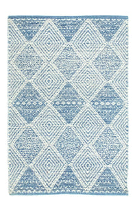 Alfombra Kelim - Tendencia - 92 x 62 cm - azul claro