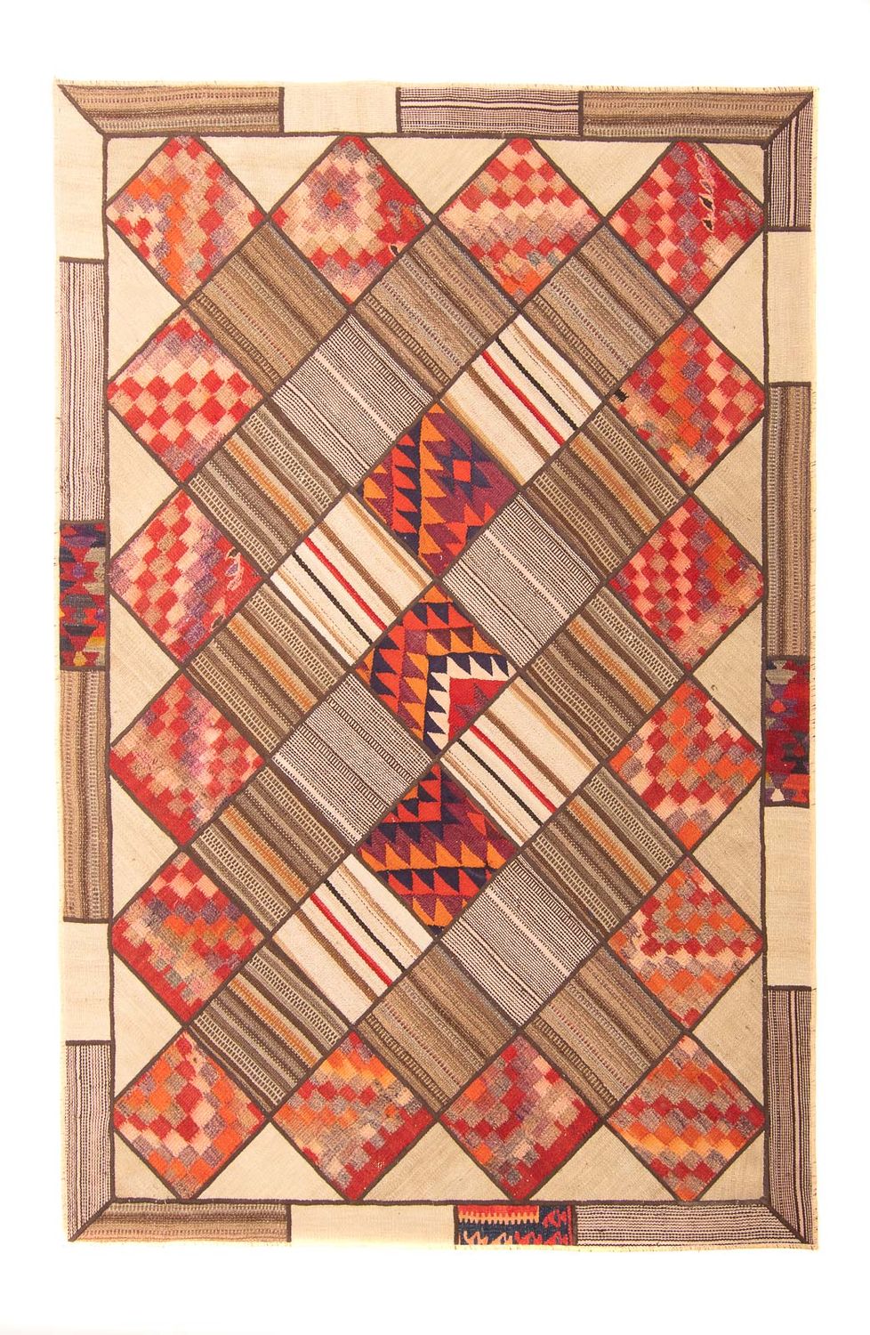 Alfombra de patchwork - 230 x 160 cm - multicolor