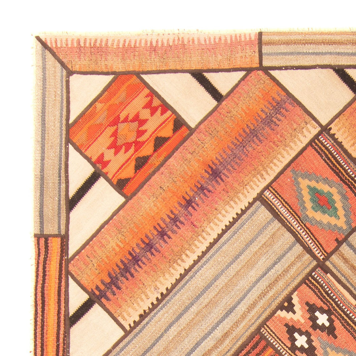 Alfombra de patchwork 230x160cm - Perserteppich Wollteppich