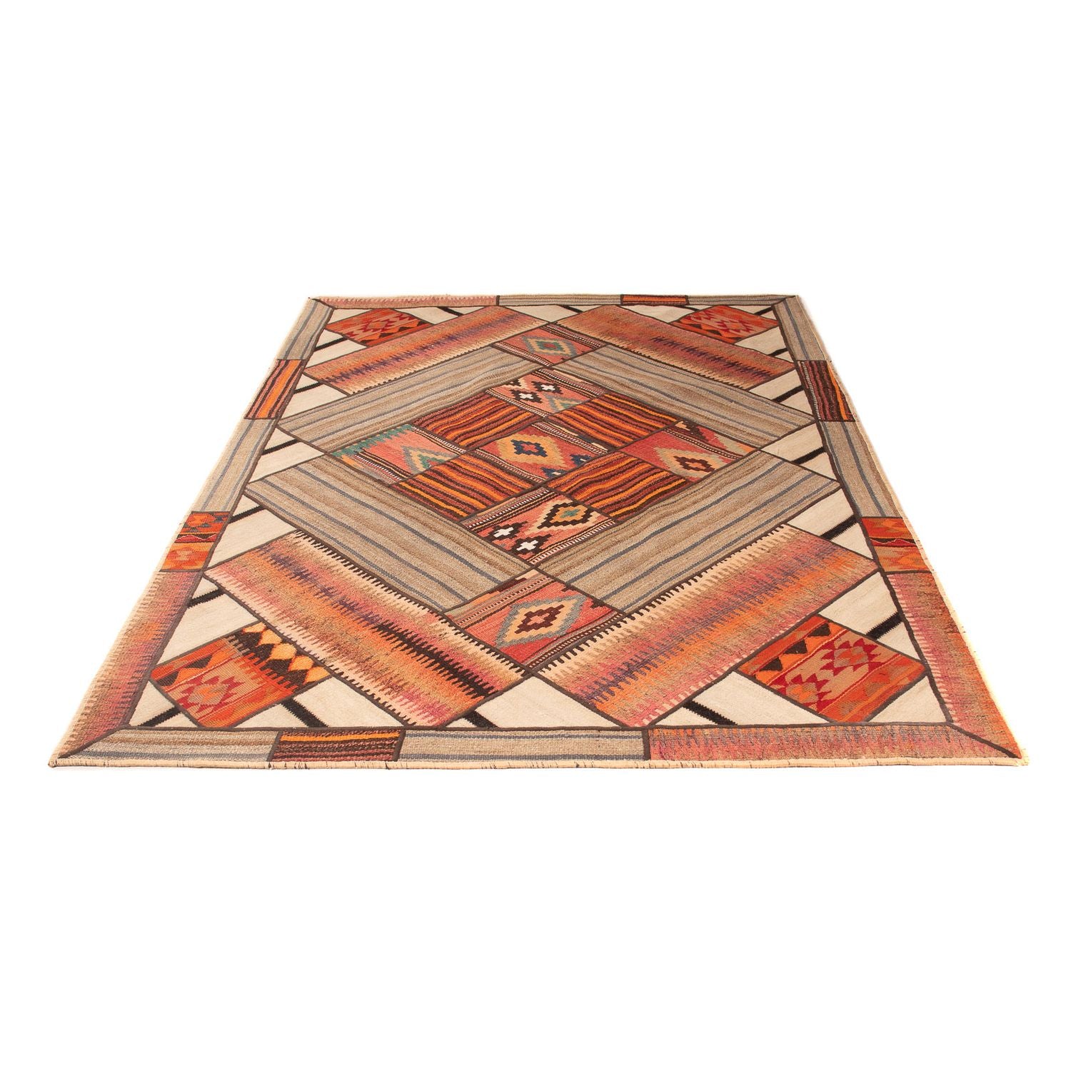 Alfombra de patchwork - 230 x 160 cm - multicolor