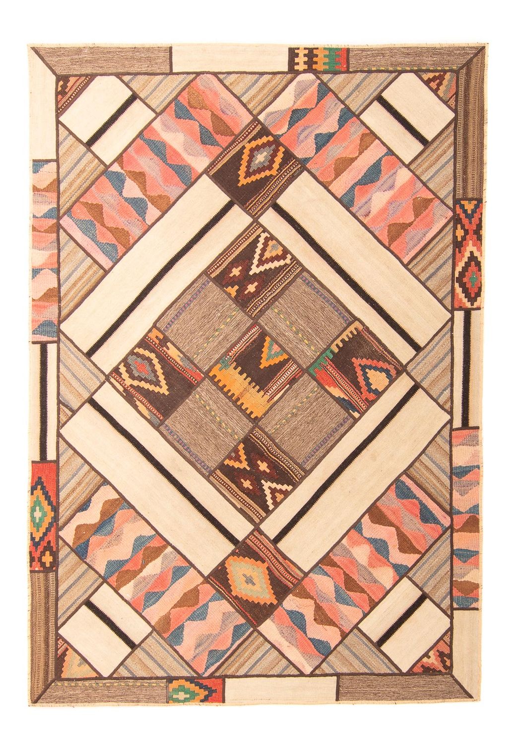 Alfombra de patchwork - 230 x 160 cm - multicolor