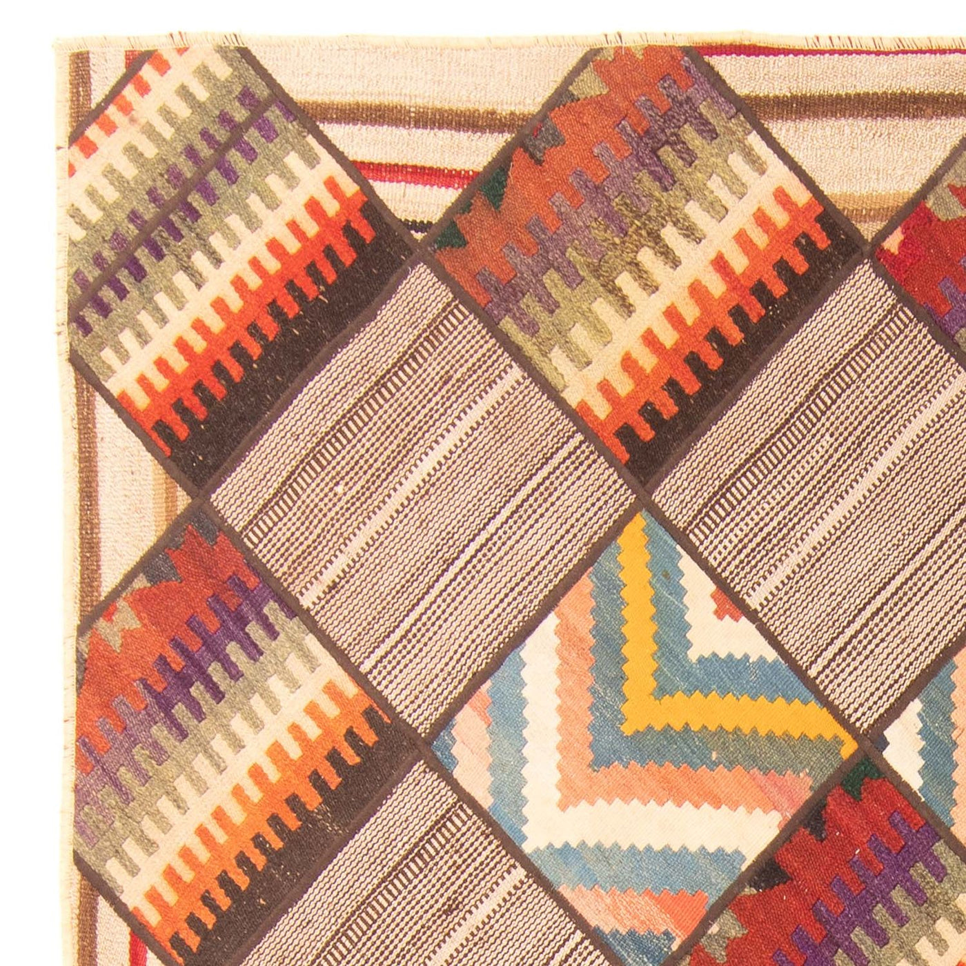 Alfombra de patchwork 200x150cm - Perserteppich Wollteppich