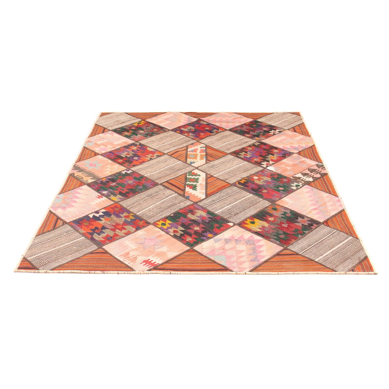 Alfombra de patchwork - 200 x 150 cm - multicolor