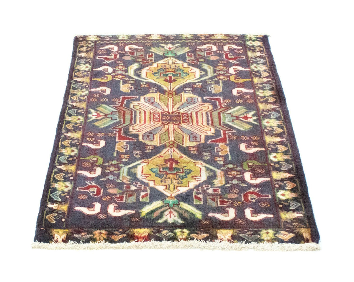 Alfombra Turkaman - 86 x 70 cm - azul oscuro