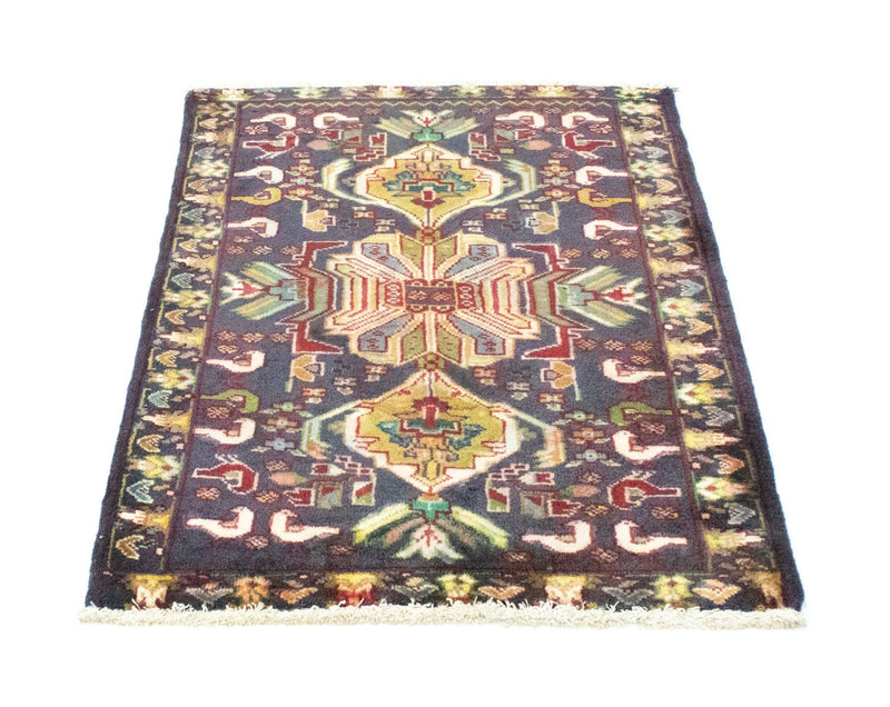 Alfombra Turkaman - 86 x 70 cm - azul oscuro