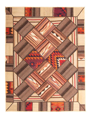 Alfombra de patchwork - 200 x 150 cm - multicolor