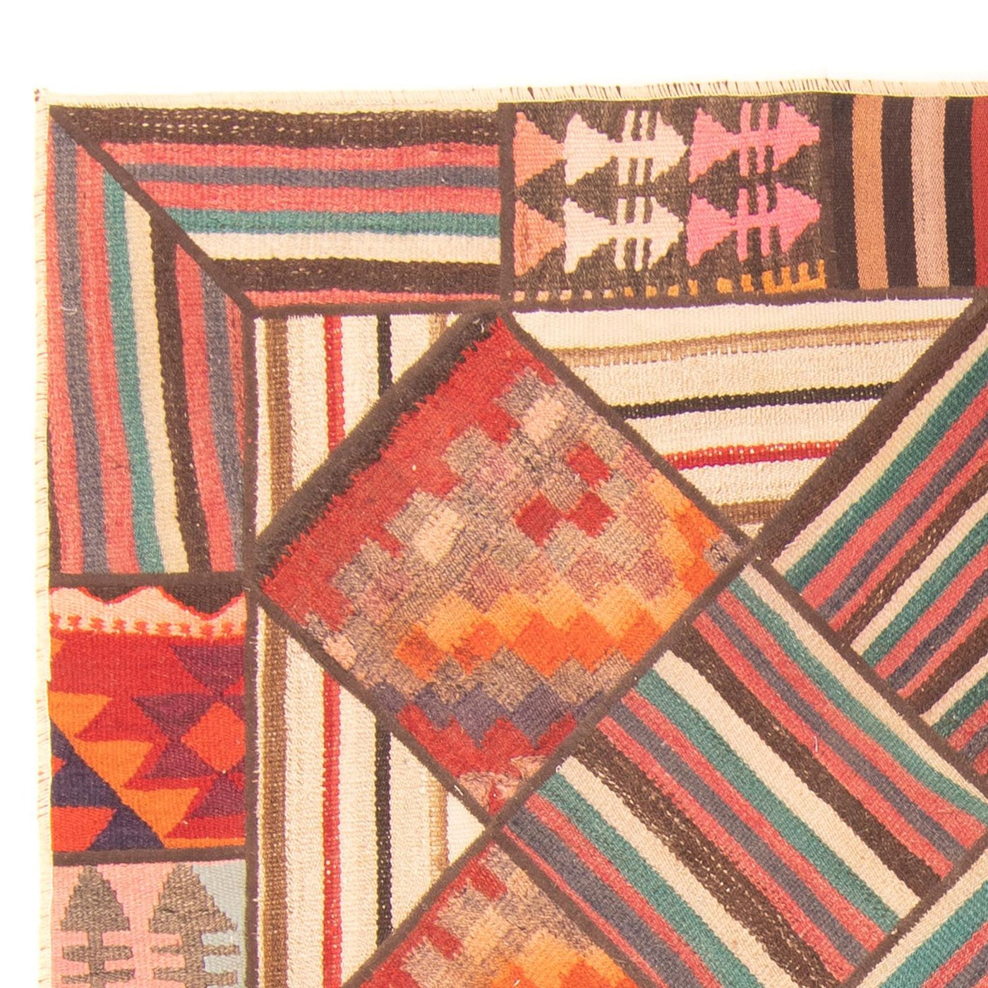 Alfombra de patchwork 200x150cm - Perserteppich Wollteppich