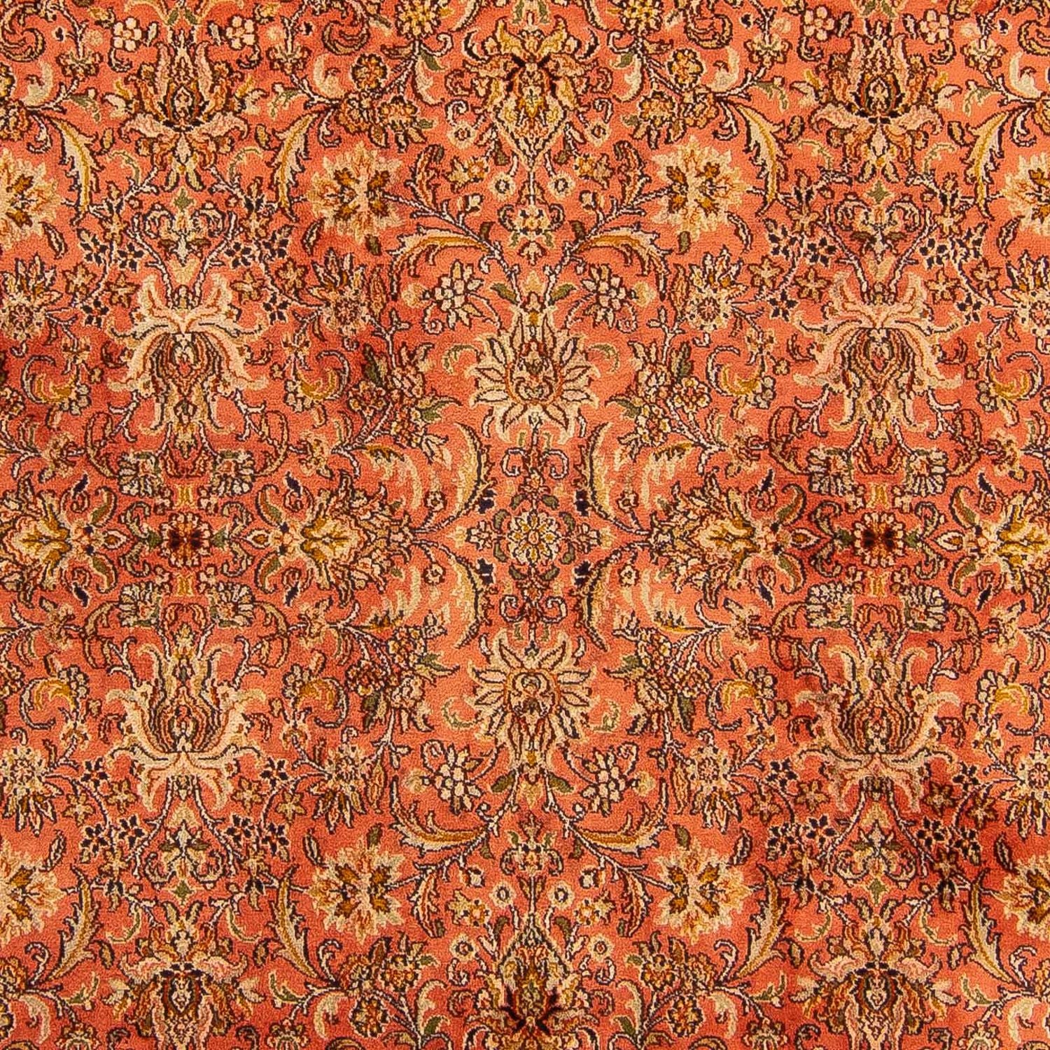 Alfombra de seda - Seda de Cachemira - 276 x 187 cm - óxido