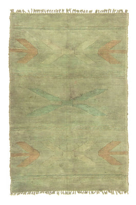 Alfombra Kelim - Tendencia - 208 x 130 cm - verde