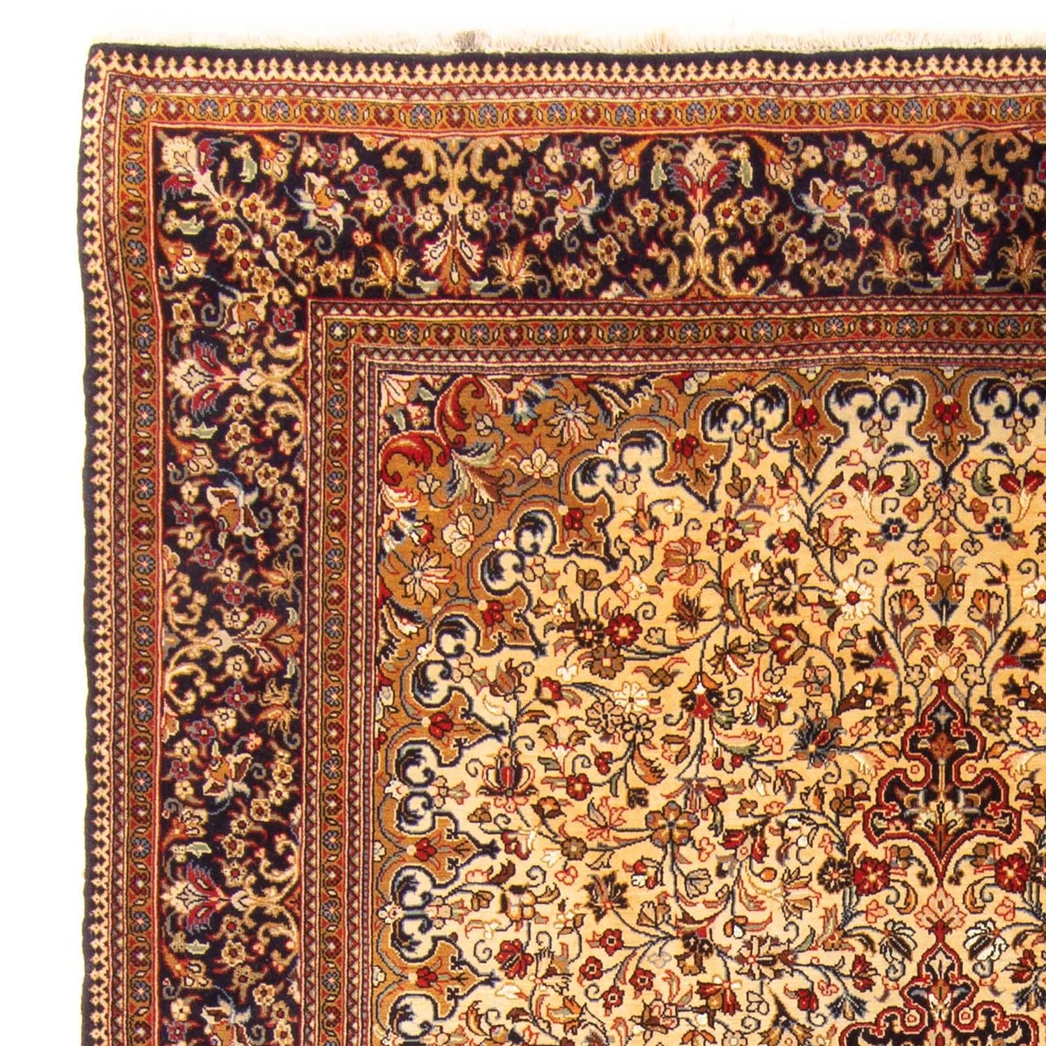 Alfombra persa - Ghom - 210 x 145 cm - beige