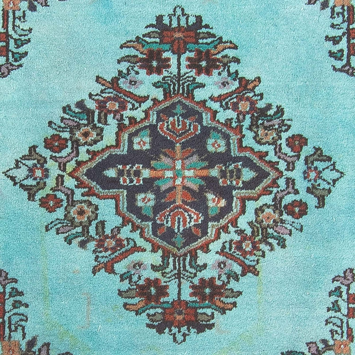 Alfombra oriental - Indus - 180 x 97 cm - azul claro