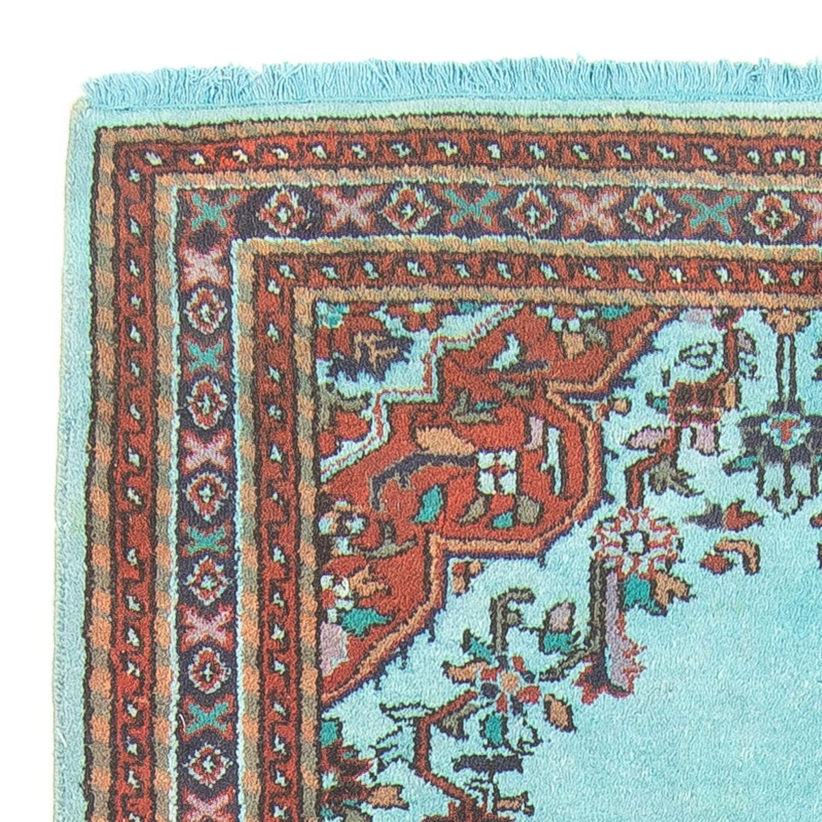 Alfombra oriental - Indus - 180 x 97 cm - azul claro