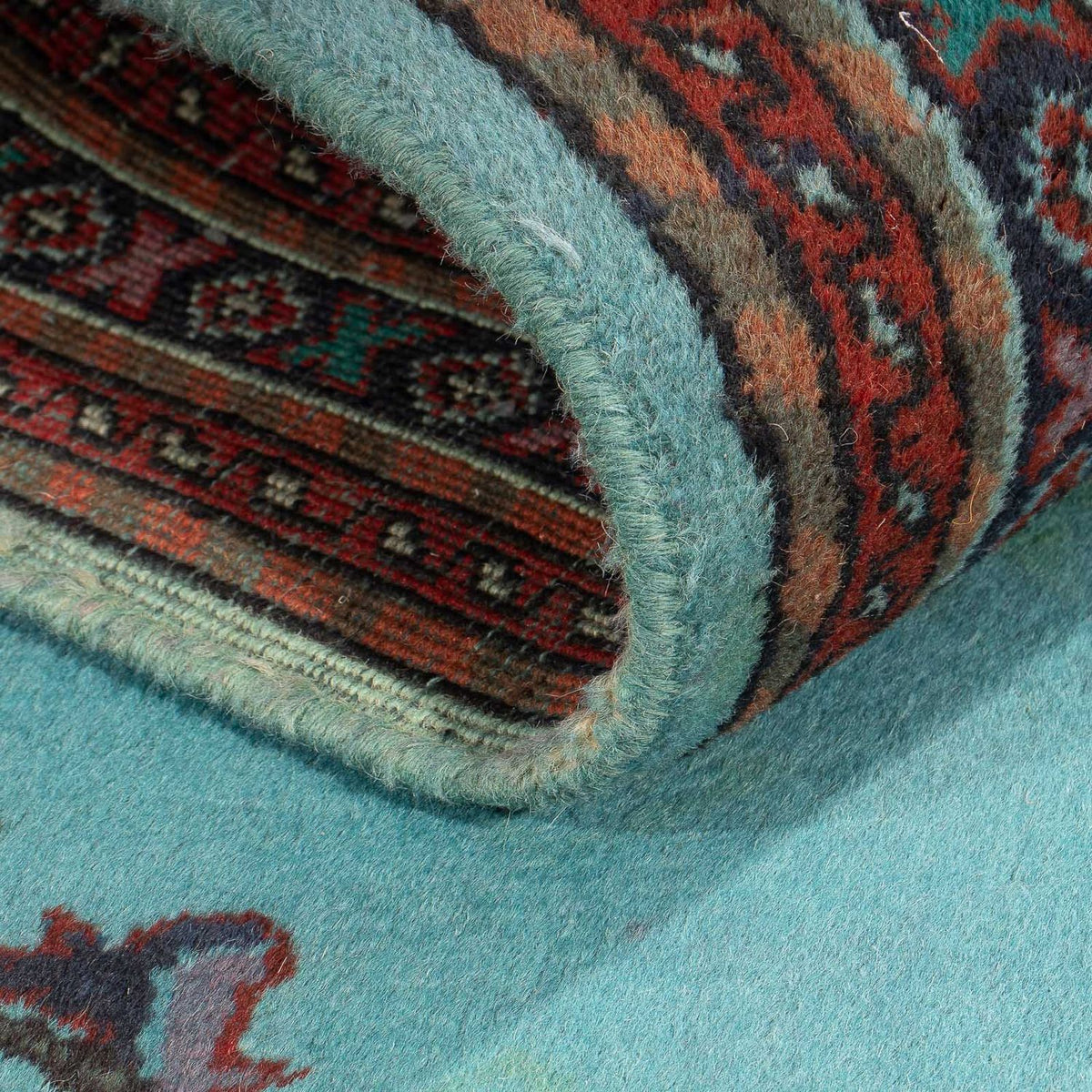 Alfombra oriental - Indus - 180 x 97 cm - azul claro