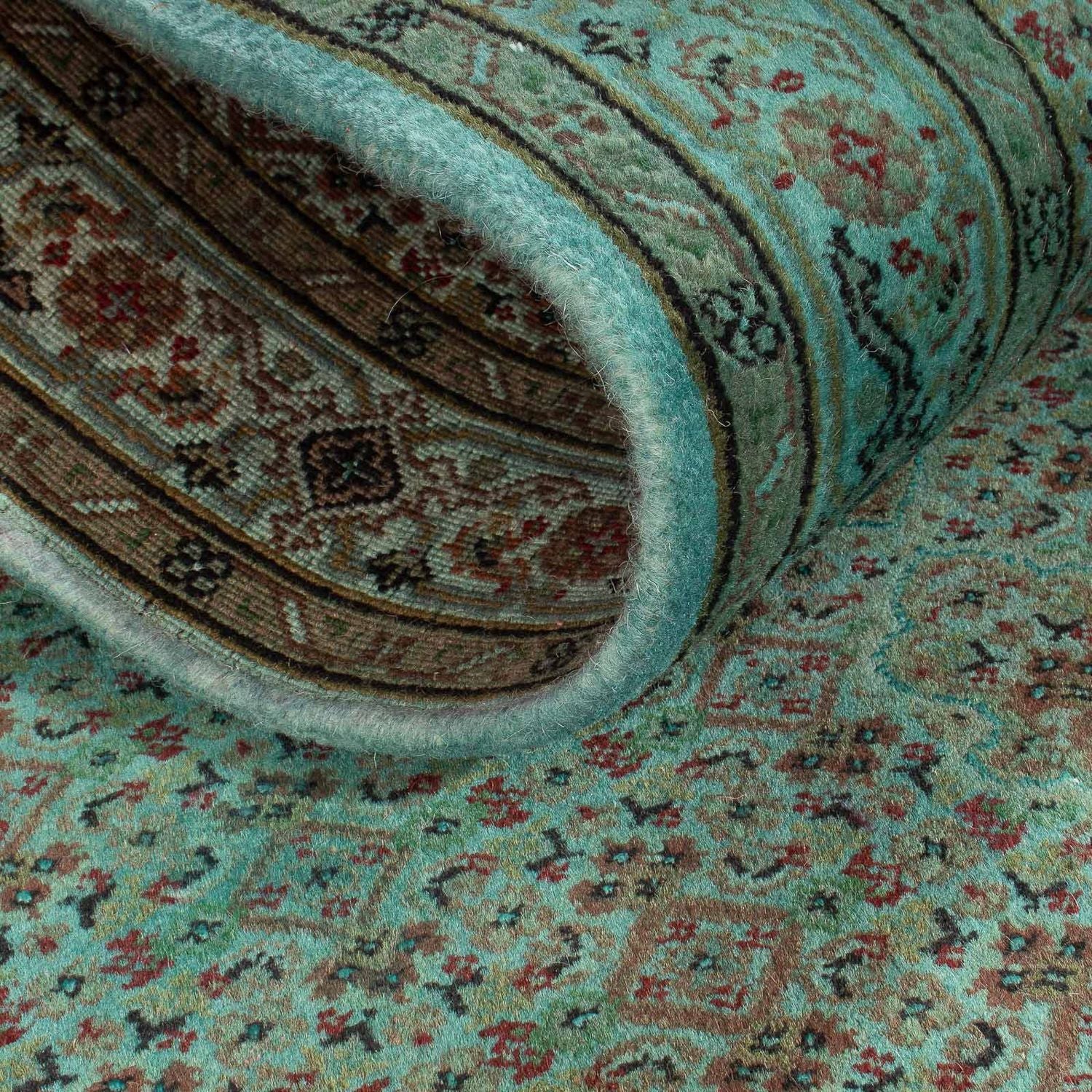 Alfombra de pasillo Alfombra oriental - Tabriz - 305 x 84 cm - verde