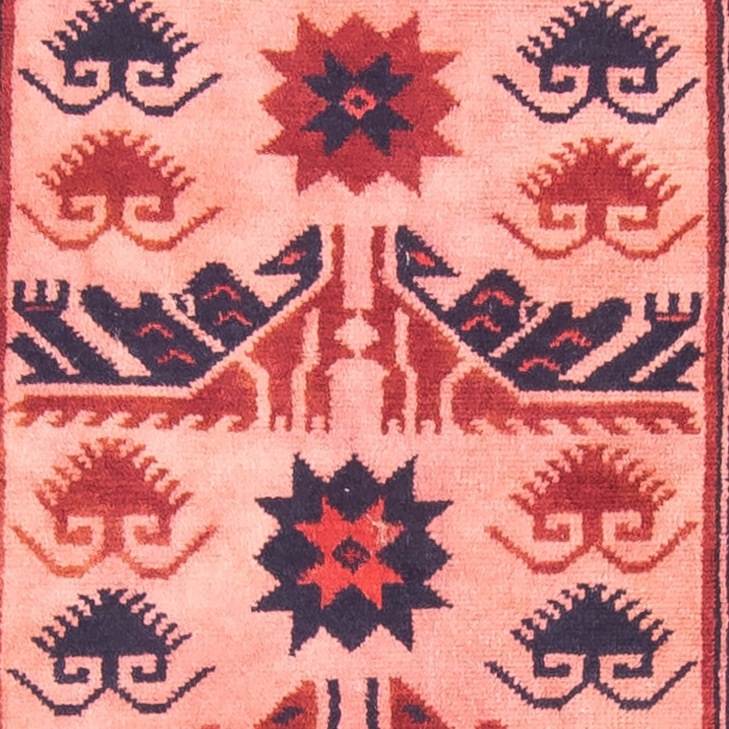 Alfombra de pasillo Alfombra Kelim - Oriental - 400 x 75 cm - rojo claro