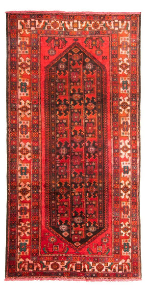 Alfombra persa - Nómada - 297 x 154 cm - rojo oscuro