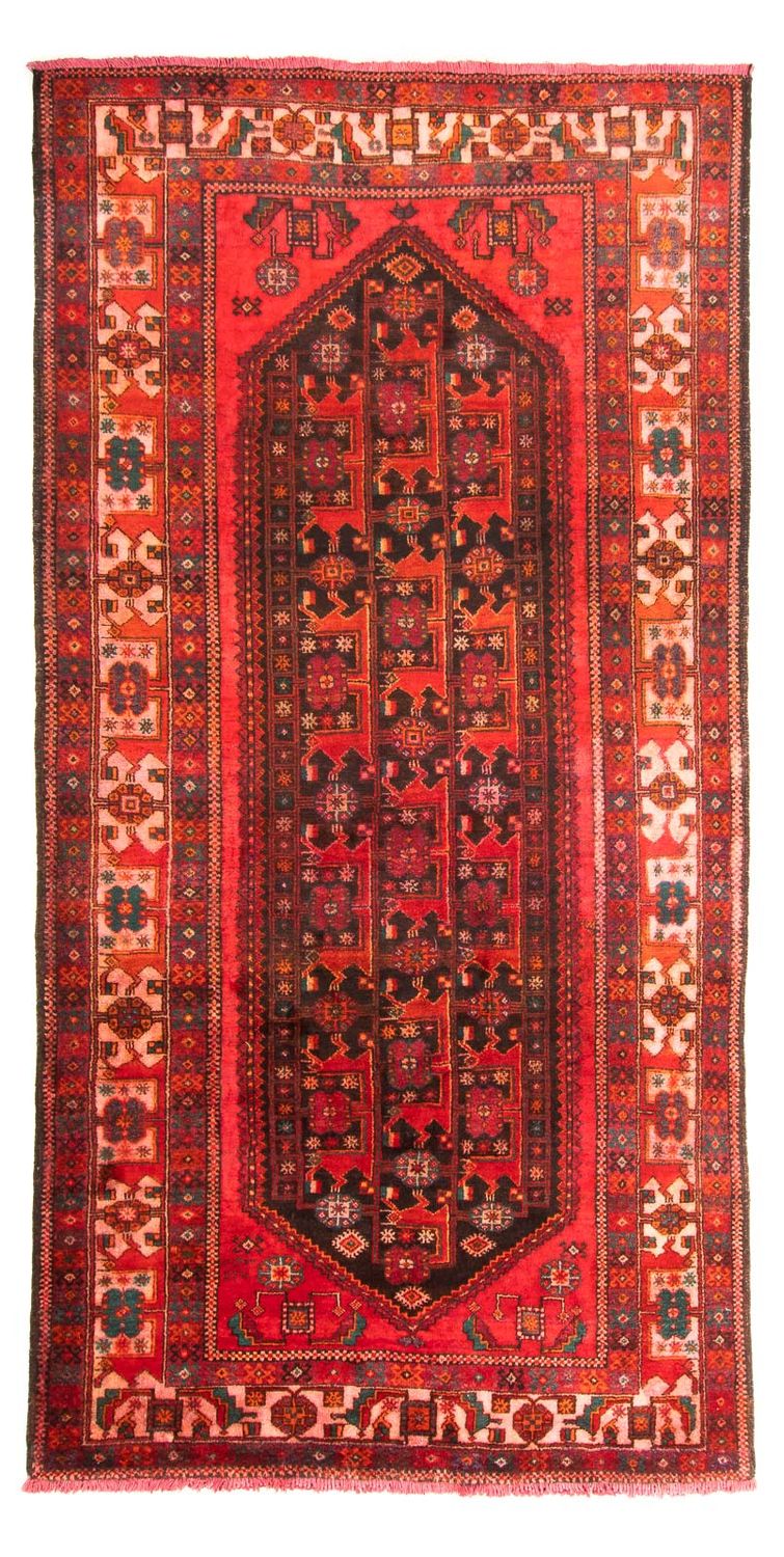 Alfombra persa - Nómada - 297 x 154 cm - rojo oscuro