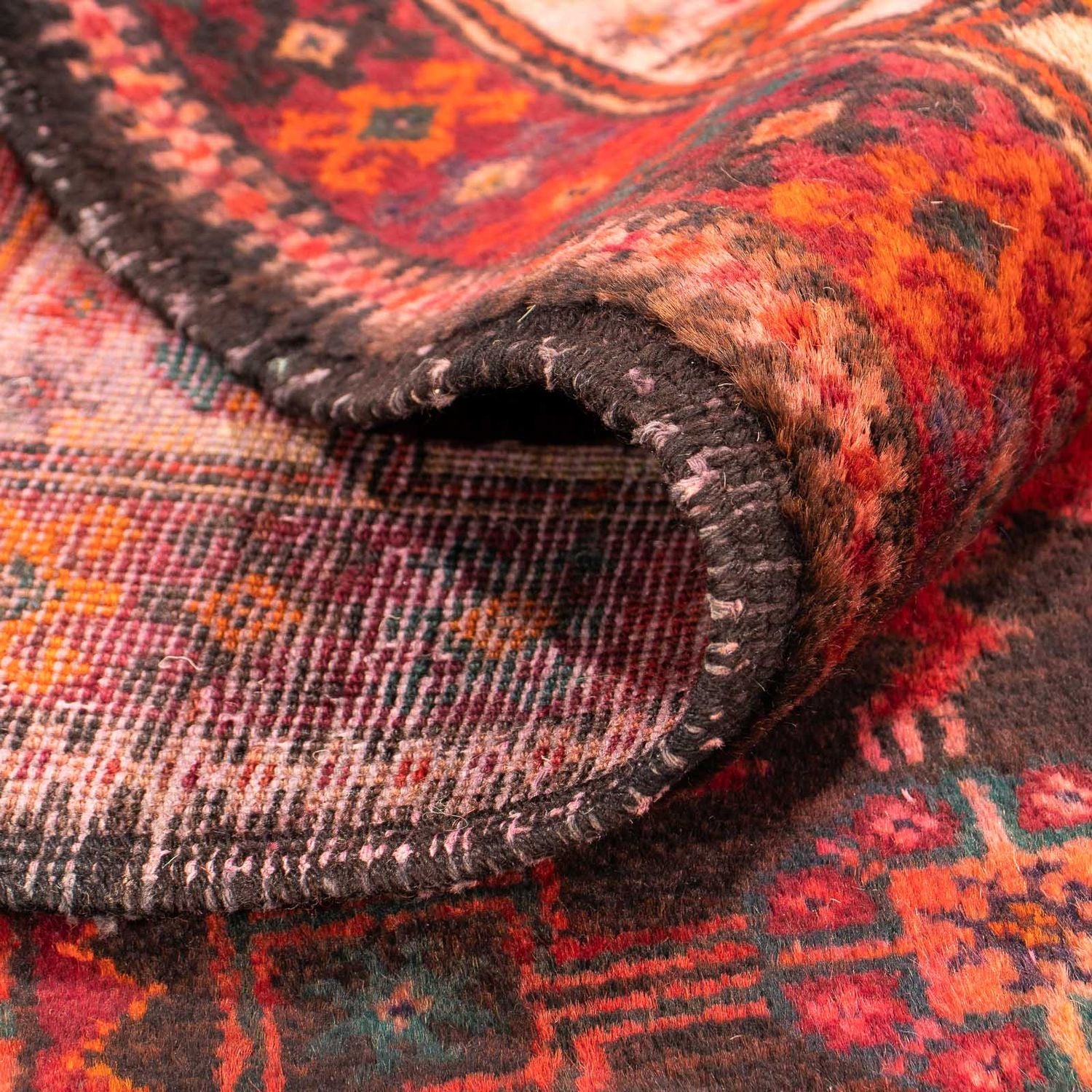 Alfombra persa - Nómada - 297 x 154 cm - rojo oscuro
